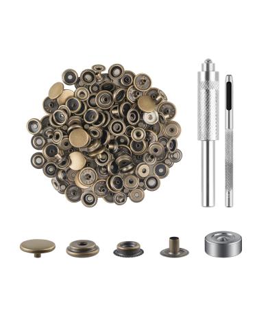 72 Pieces (18Sets) Snap Fastener Kit Tool 15MM Snap Button kit Snaps for  Leather Leather Snaps and Fasteners Kit for High-Grade Metal Material Snaps