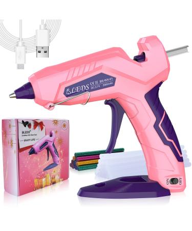 Cordless Hot Glue Gun, Full-Size 80 & 120W, Stand-Up Large Anti-Dripping  Dual High Temp With 10 Glue Sticks for Craft DIY Repair