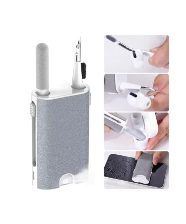 ecomlab kit 5 Multi-Function Cleaning Tools for Airpods, Brush Pen Shape Helpful to Clean cellphones, AirPods, Computers, Earbuds, laptops, Keyboards, Charging Ports, and Other Electronic Devices. 5 IN 1 White