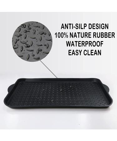 Matace 100% Rubber Boot Tray for Entryway - Water Resistant Shoe