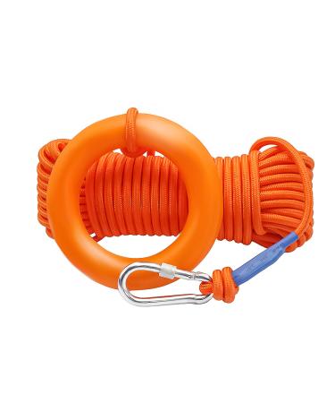Gouccpu Water Rescue Throw Rope Outdoor Professional Water Floating Lifesaving Rope Floating Lifeline Water Rescue Lifeguard Rope with Hand Ring 30meter Outdoor Buoyant Rope with Spring Hook