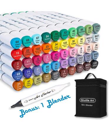 Shuttle Art Permanent Markers, 24 Colors Fine Point Assorted