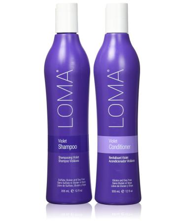Loma Hair Care Violet Shampoo Violet Conditioner Duo  12 Fl Oz   2 Count (Pack of 1)