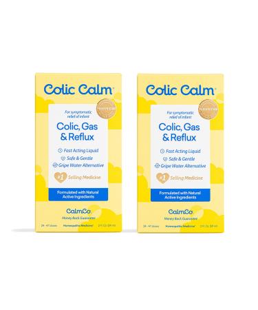 Colic Calm Homeopathic Gripe Water, Colic & Infant Gas Relief Drops, 2 fl oz (Pack of 2) 2 Fl Oz (2 Pack)