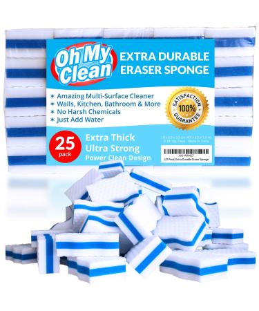 100 Pack Extra Thick, Large & Durable Melamine Cleaning Sponges in Bulk -  Multi-Surface Foam Cleaning Pads - Tub, Floor, Baseboard, Bathroom, Wall  Cleaner