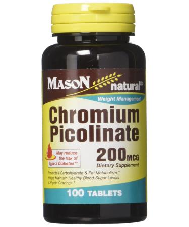 Mason Vitamins Chromium Picolinate Tablets 60 Count