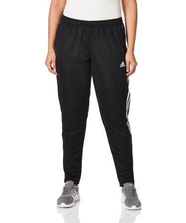 adidas Men's Aeroready Essentials Tapered Cuff Woven 3-Stripes Pants Large  Black/White