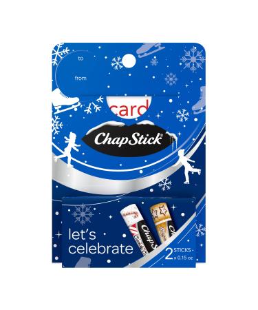 ChapStick Let s Celebrate Holiday Lip Balm Gift Card Holder - 0.15 Oz (Pack of 2)