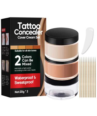 Amazon.com : Tattoo Concealer,Concealer To Cover,Waterproof Tattoos Cover  Up Makeup Concealer Set,Tattoo Scar Birthmarks Vitiligo,Waterproof Concealer  : Beauty & Personal Care