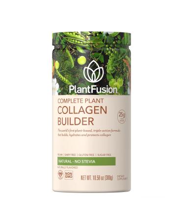 PlantFusion Vegan Collagen Powder, Plant Based Collagen Powder + Vegan Protein for Muscle & Joints, Hair, Skin & Nails, 12 Servings, Natural 10.58 oz Unflavored 10.58 Ounce (Pack of 1)