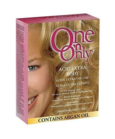 One 'n Only Acid Extra Body Perm with Argan Oil for Bouncy Curls, Leaves Hair Manageable, Firm and Even Curls, Great for Normal, Tinted, and Frosted Hair, Processing Without Dryness or Frizziness