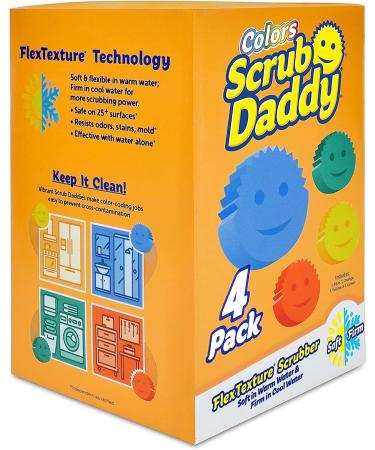  Scrub Daddy Sponge -Style Collection- Scratch-Free Scrubber for  Dishes and Home, Odor Resistant, Soft in Warm Water, Firm in Cold, Deep  Cleaning Kitchen and Bathroom, Dishwasher Safe, Multi-use, 1ct : Health