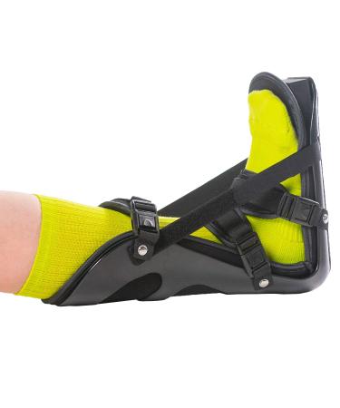 BraceAbility Sleeping Stretch Boot - Plantar Fasciitis Night Foot Splint Adjustable Achilles Tendonitis Brace for Fascia, Tendon and Calf Stretching, Heel and Bone Spur, Arch Pain Treatment (Medium) Medium (Pack of 1)