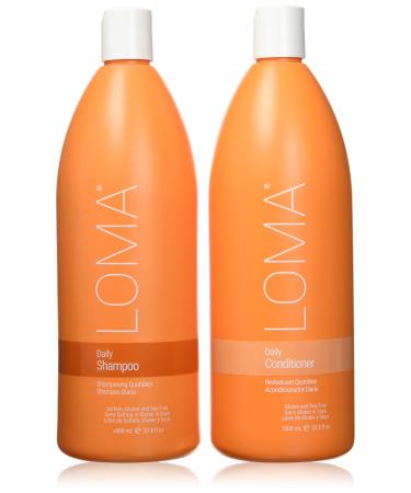 LOMA Daily Shampoo and Daily Conditioner (DUO PACK) 33 Ounce (Liter)