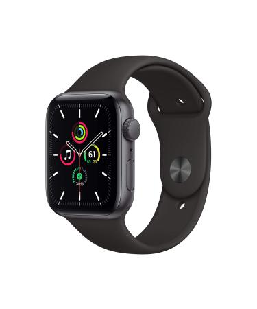 Apple Watch SE (GPS, 40mm) - Space Gray Aluminum Case with Black Sport Band (Renewed) 40mm Space Gray Aluminum Case