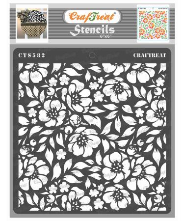 25 PCS Stencils for Painting, Reusable Flower Stencils 6x6in, Stencil Stuff  DIY Craft Template Paint Stencils for Painting On Wood Wall Home Decor