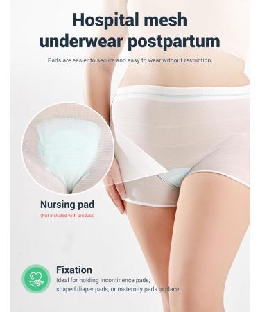 HANSILK Maternity Knickers Disposable Postpartum Underwear Breathable &  Stretchable Maternity Pants for Maternity/C-Section  Recovery/Incontinence/Travel L White 3pcs