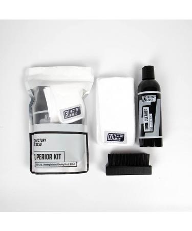 FACTORY LACED Shoe Cleaner Kit  Shoe Cleaner Sneakers Kit Includes: All  Natural 8 Oz. Shoe Cleaner, Brush & Microfiber Towel - Sneaker Cleaner Kit  for: Canvas, Mesh, Suede, Leather, and MORE!