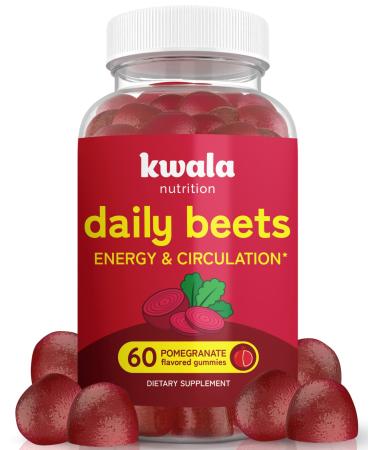 Beet Chews for Blood Pressure, Natural Energy, Circulation & Heart Health - Nitric Oxide Supplement with L Arginine - Super Blood Pressure Support Supplement - 60 Beet Root Gummies, Beets Chewables