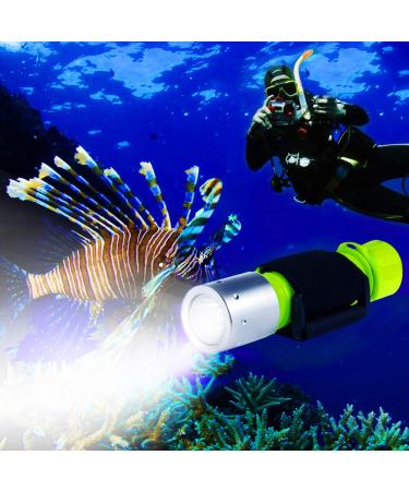BlueFire Professional 1100 Lumen Diving Flashlight XM-L2 Bright Submarine Light Scuba Safety Lights Waterproof Underwater Torch 1 Pack
