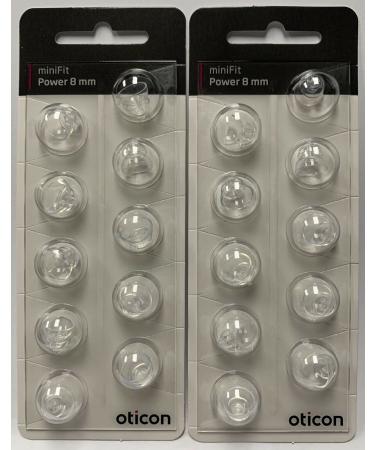 (20 Pack) Genuine Oticon 8 mm POWER Domes