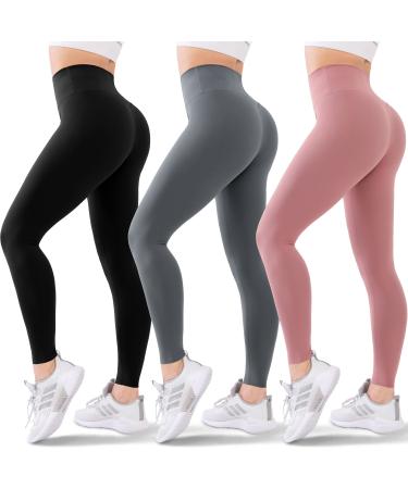 FULLSOFT 3 Pack Capri Leggings for Women - High Waisted Tummy Control Black  Workout Yoga Pants 1-3 Pack Capri Black black black Large-X-Large