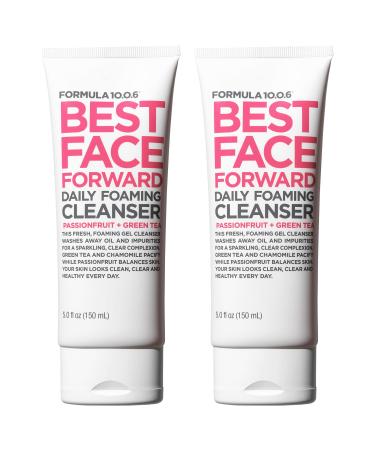 Formula 10.0.6 - 2 Pack Best Face Forward Daily Foaming Cleanser - Foaming Face Wash Cleanses Face Oil (10 Fl Oz)