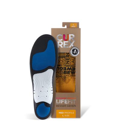 CURREX LifeFit Insole | Men  Women & Youth Dynamic Support Insole | Feet & Joint Relief | Heel Cushioning | Everyday Comfort | for Work  Free Time  Shopping & Walking Yellow - Medium M (Mens 7-8.5 / Womens 8.5-10)