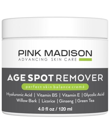 Pink Madison Dark Spot Corrector Best Age Spot Remover Treatment for Face Hands Body Circle 4 Ounce Cream