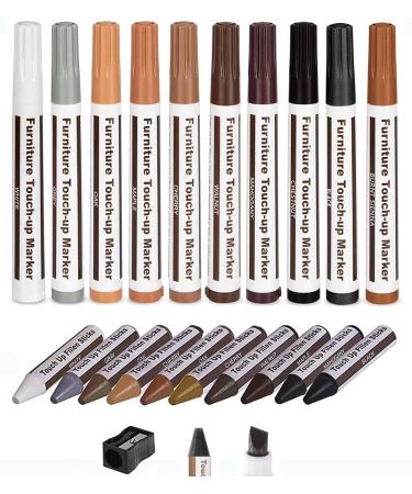 Lifreer Revolutionary Furniture Touch Up Markers, 12 Colors Wood Scratch  Repair Markers Kit - Perfect for Stains, Scratches, Wood Floors, Tables,  and