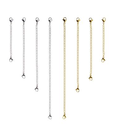  3PCS Necklace Extenders Gold, 3 Size Chain Extenders for  Necklaces Gold Necklace Extender, Stainless Steel Necklace Extenders, Pure  Silver Necklace Extender for Women Jewelry Necklace Bracelet : Arts, Crafts  & Sewing