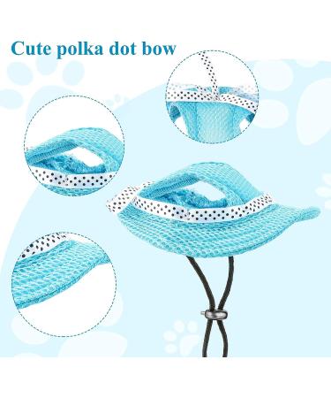 Yirtree Dog Princess Hat Round Brim Pet Dog Cap with Ear Holes Pet Outdoor  Sun Protection Sunbonnet Dog Hat for Small Medium and Large Dogs