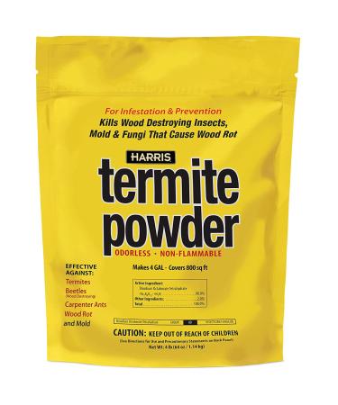 HARRIS Termite and Carpenter Ant Treatment and Mold Killer, 4lb Powder, Makes 4 Gallons Liquid Spray for Prevention and Control