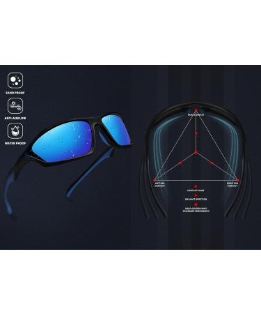 WOWSUN Polarized Sunglasses for Men UV Protection Rectangular Metal Frame  Fashion Men's Sun glasses for Driving Golf