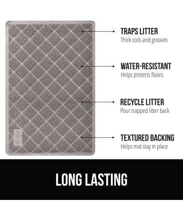 Gorilla Grip Thick Cat Litter Trapping Mat, Less Waste, Traps Mess