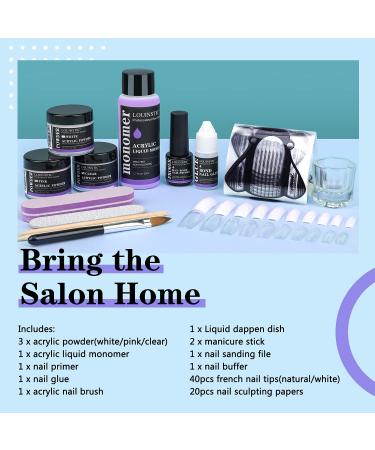 COMPLETE Salon Acrylic Nail Kit For Beginners & Professionals