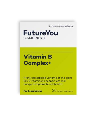 Vitamin B Complex+ Supplements 8 Key B Vitamins for Optimal Cell Health Energy Capsules with Biotin and High Strength Vitamin B12 Vitamins for Tiredness and Fatigue by FutureYou Cambridge