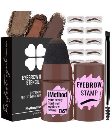 iMethod Eyebrow Stamp and Eyebrow Stencil Kit - Eyebrow Stamp and Shaping Kit for Perfect Brow  Eye Brow Shaping Kit  Long-lasting  Light Brown 05 Light Brown
