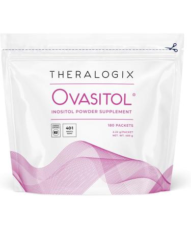 Ovasitol Inositol Powder Packets - 90 Day Supply | 40:1 Blend of 4,000mg Myo Inositol & 100mg D-Chiro Inositol Daily | 180 Packets | Made in USA and NSF Certified