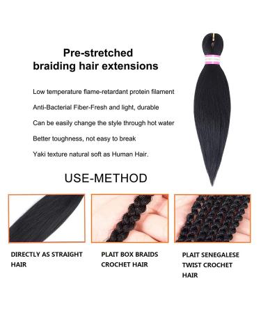 Pre-stretched Braiding Hair Professional Easy Crochet Braid Hair