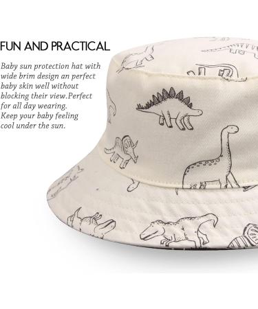 XIAOHAWANG Baby Boy Sun Hat Infant Toddler Dinosaur Bucket Hats