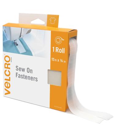 VELCRO Brand Thin Clear Tape | 15 Ft x ¾” | Cut Strips to Length | Home  Office or Crafts Fastening Solution | Large Roll, 91325