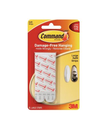 Command Strips 17023P Large Command Mounting Strips 6 Count