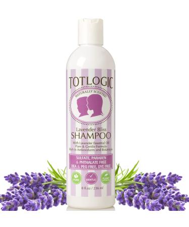 TotLogic Sulfate Free Baby Shampoo- Lavender Bliss Hair Care 8 oz No Phthalates No Formaldehyde Infused With Natural Antioxidants and Botanicals
