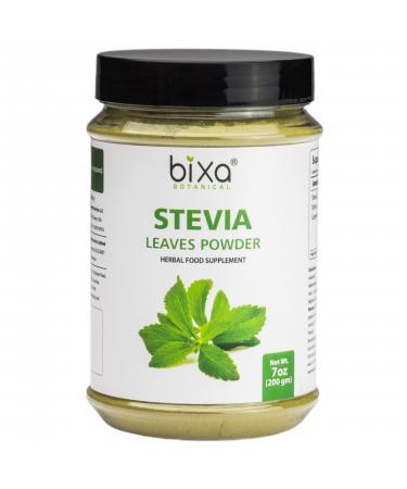 Stevia Leaf Powder (Stevia Rebaudiana) - Unprocessed Stevia Sugar Helps to Control Blood Sugar and Blood Pressure Level Natural Alternative to Processed Sugar (7 Oz/200g)