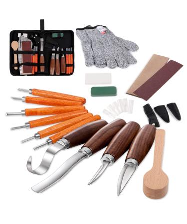  Whittling Kit-Wood Carving Tools Kit with 5 pcs Whittling Knife-Widdling  Kit for Spoon, Bowl Or Woodwork-Woodworking Kit Gifts for Men-Wood Carving  Knife for Adult Beginners and Profi : Arts, Crafts 