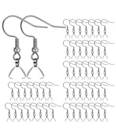 925 Sterling Silver Earring Hooks 120 PCS/60 Pairs, Ear Wires Fish