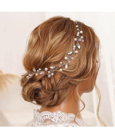 Artio Bride Wedding Pearl Hair Pins Girls Bridal Hair Accessories Hair  Piece for Women and Girls 2PCS (Gold)