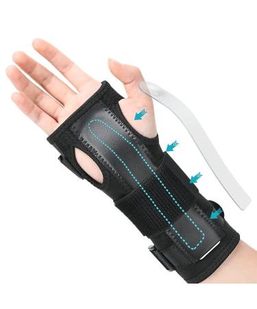 Wrist Splint for Carpal-Tunnel Syndrome by PKSTONE Adjustable Compression Wrist Brace for Right and Left Hand Pain Relief for Arthritis Tendonitis Sprains SM (Pack of 1)