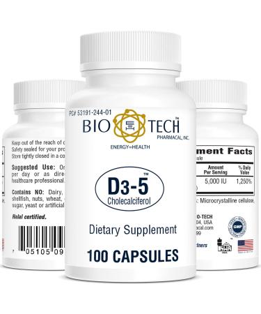 D3-5 (5000 IU) Vitamin D3 (Cholecalciferol)